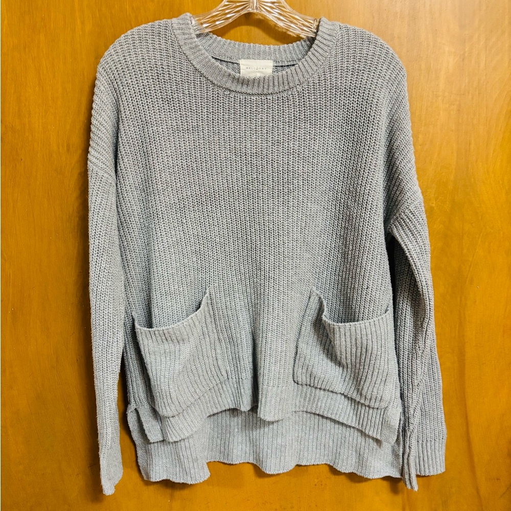 MELLODAY, Cozy Gray Women's Sweater, Size Small